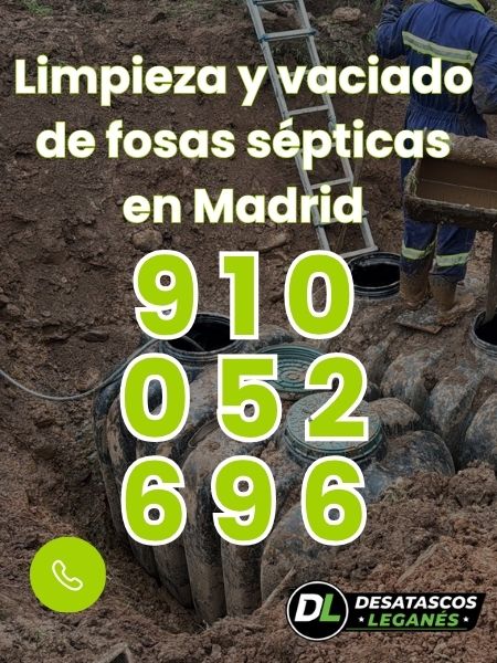 Limpieza y vaciado de fosas sépticas en Madrid - Leganés