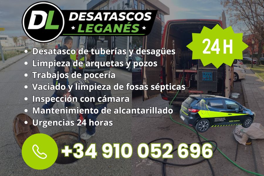 Desatascos y pocería en Leganés